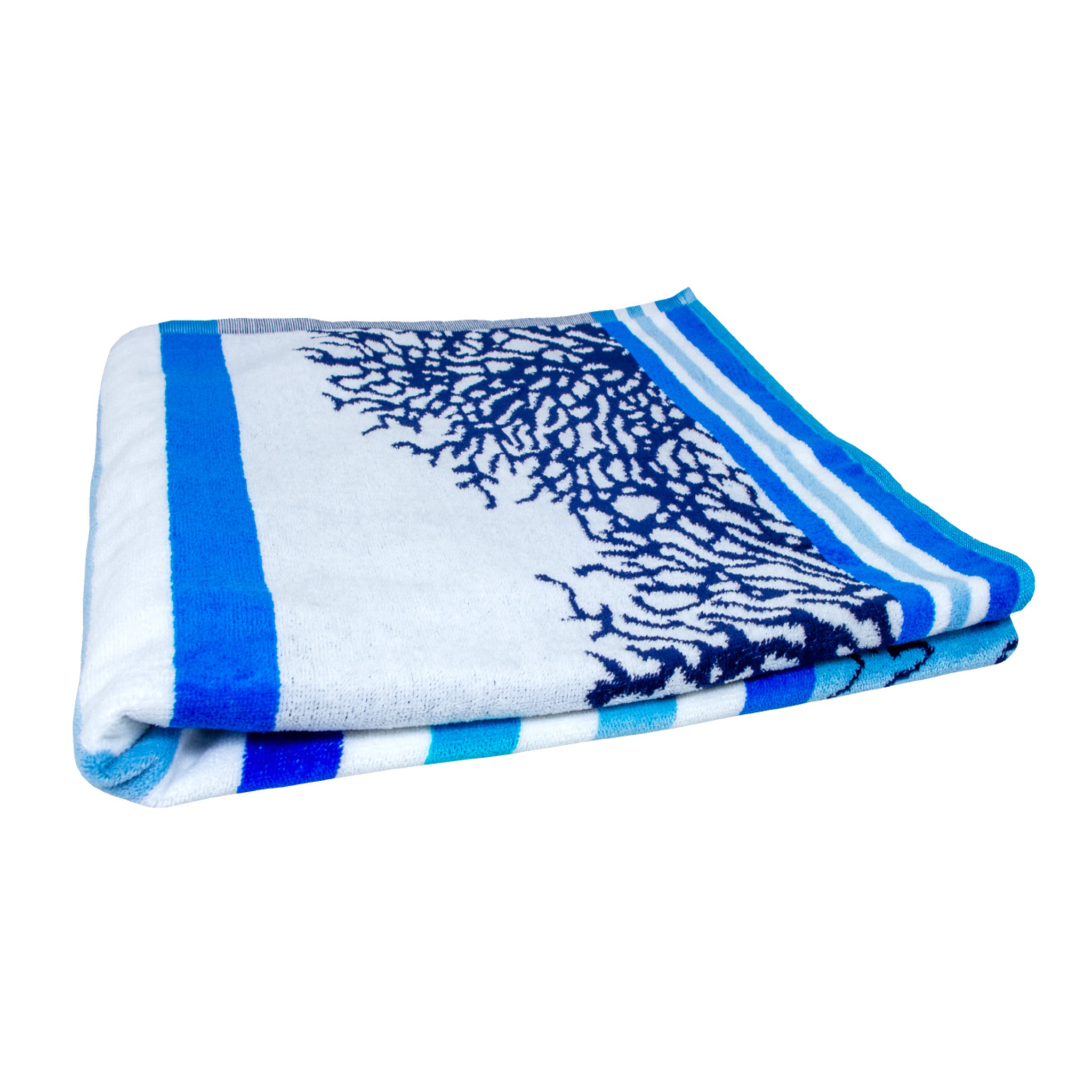 Telo Mare Spugna Jacquard Spiaggia Disegno Queensland