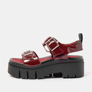 Sandalias 2041 NAPPA SHINNY BURDEOS / LEEDS color Burdeos
