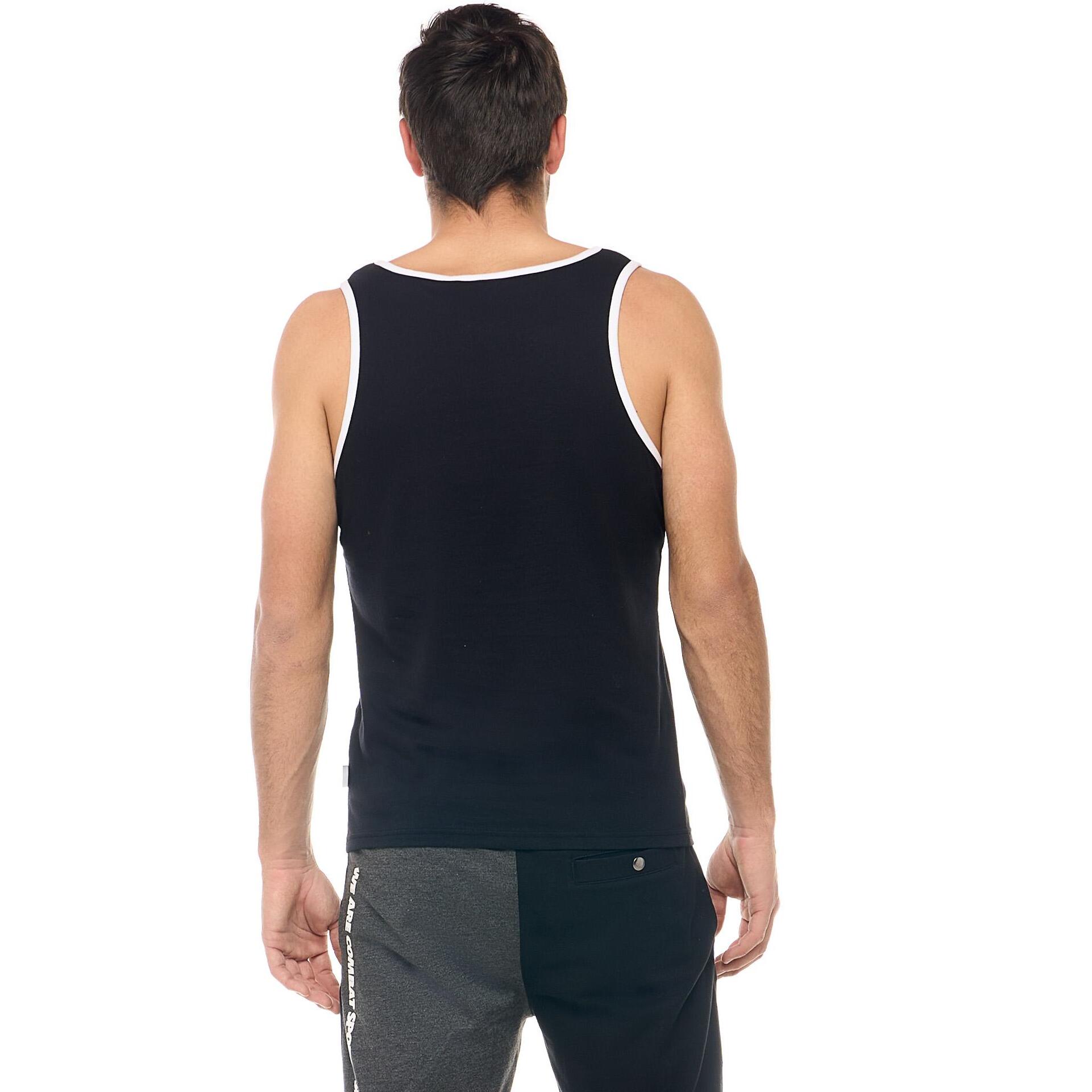 Camiseta de tirantes Leone 1947 Apparel con escote en contraste y estampado WACS. Ligera.