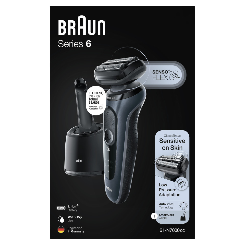 Braun Rasoir Series 6 - Avec Centre Smart Care - Gris