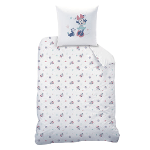 Parure de lit imprimée 100% coton, DISNEY HOME MINNIE LITTLE FRIEND