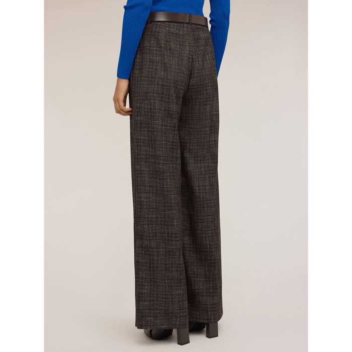 Motivi - Pantalones palazzo teñidos en hilo - Gris