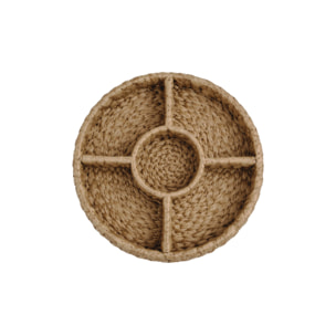 Service apéritif tressé avec compartiments, Mandala