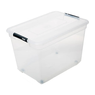 Boîte en plastique transparente 80L "Solutions+"