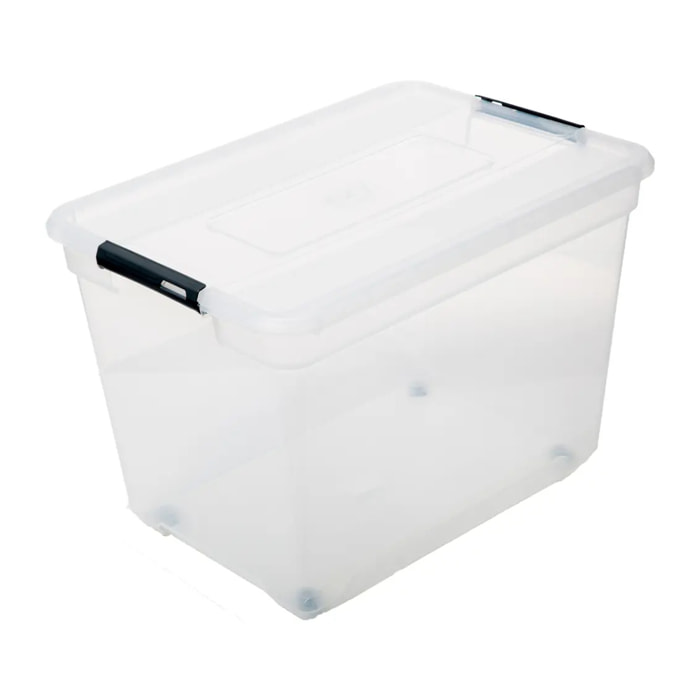 Boîte en plastique transparente 80L "Solutions+"