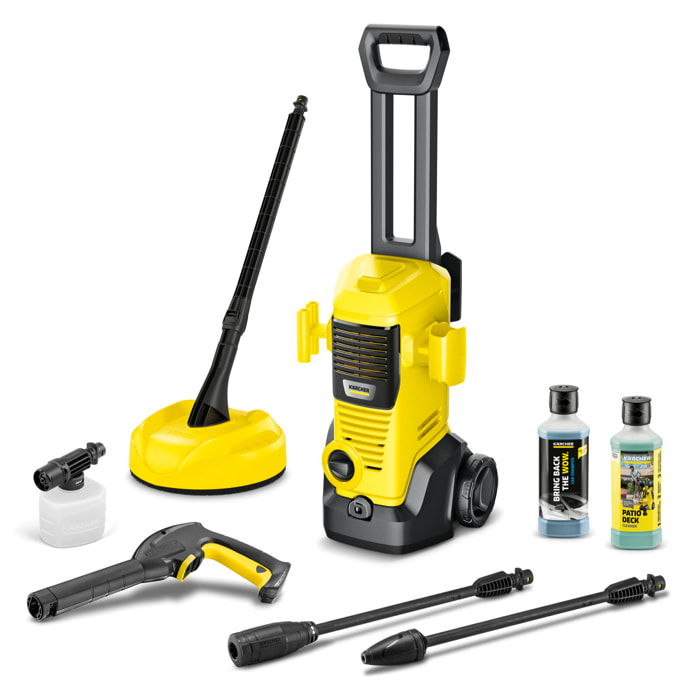 Nettoyeur haute pression Karcher K 3 FJ Home - Pression 120 bar- Débit 380 l/h- Buse à jet plat- Kit Home inclus