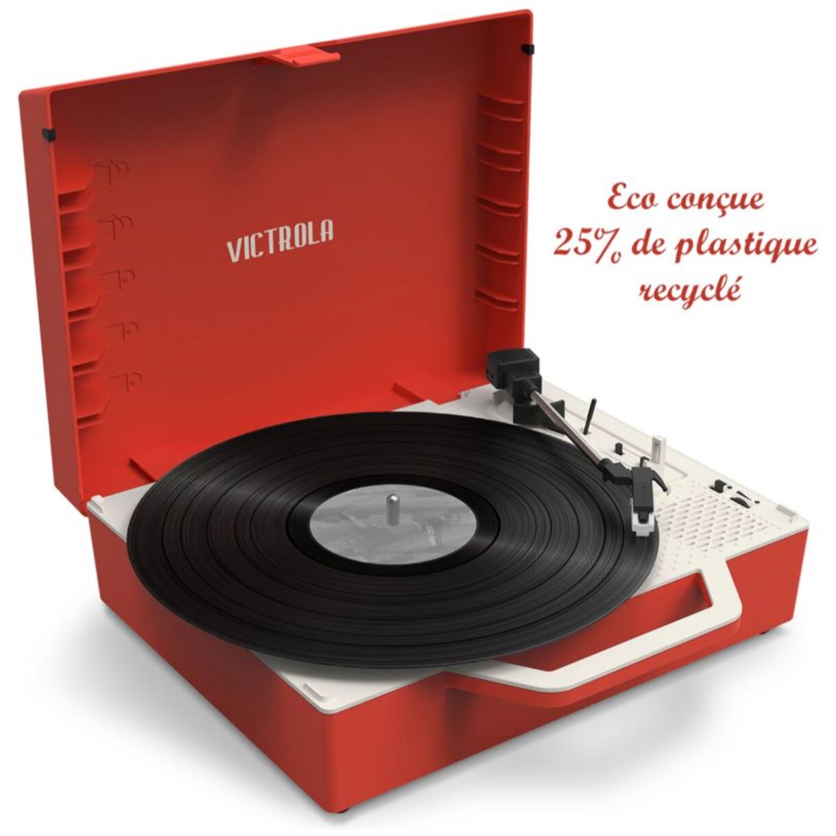 Platine vinyle VICTROLA RE-SPIN Eco Concue Rouge