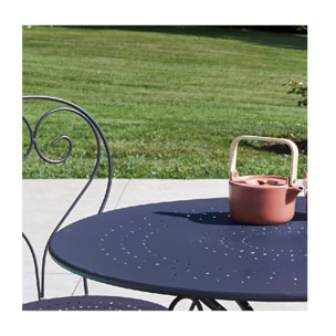 CASABLANCA - Ensemble table et chaises de jardin  - Anthracite