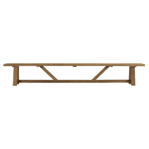 KALLY - Banc de jardin 300x28cm en bois de teck recyclé naturel