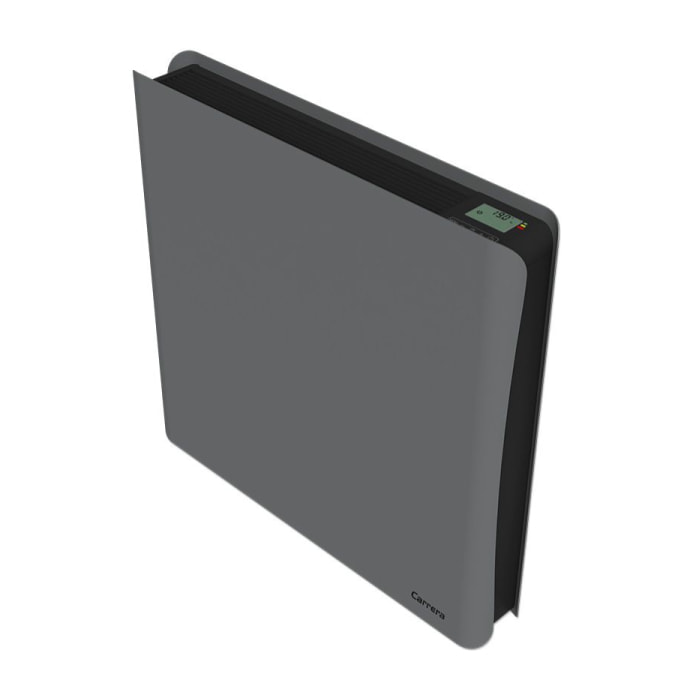 Radiateur inertie double coeur ceramique + film LCD 1000W gris & noir