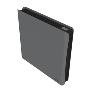 Radiateur inertie double coeur ceramique + film LCD 1000W gris & noir