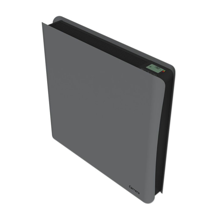 Radiateur inertie double coeur ceramique + film LCD 1000W gris & noir