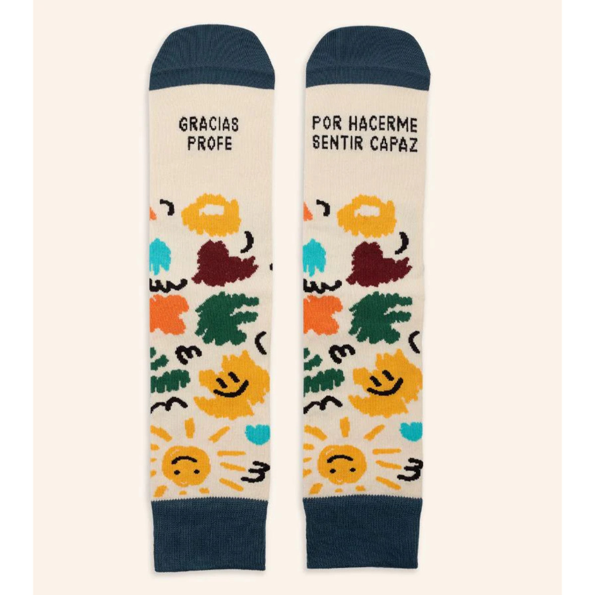 Calcetines "Gracias profe, por hacerme sentir capaz" talla 42-46