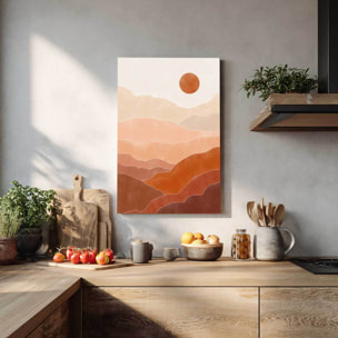 Tableau Désert Sun abstrait terracotta Tableau alu Dibond