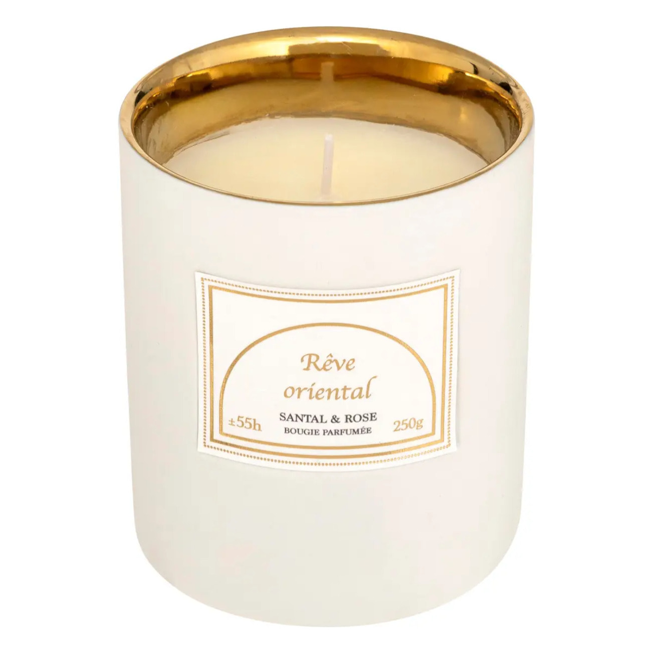 Bougie parfumée Lucia 250g pot céramique santal