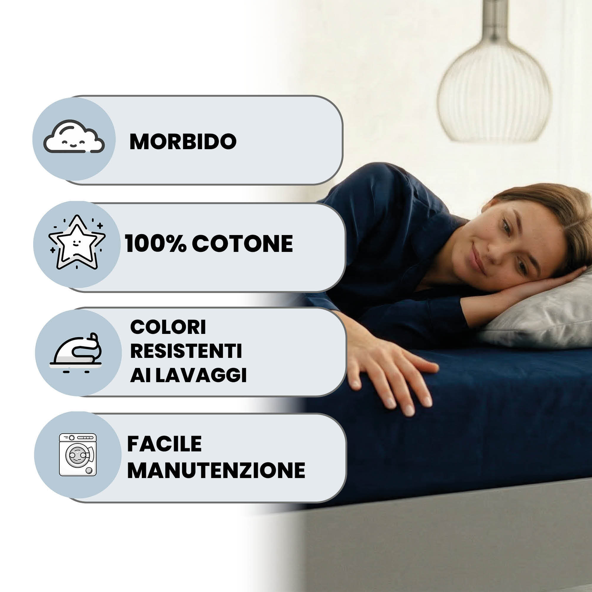 LENZUOLO SOTTO CON ANGOLI MAX COLOR, 100% COTONE MADE IN ITALY