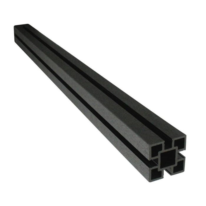 Poteau en composite pour clôture en composite - Noir