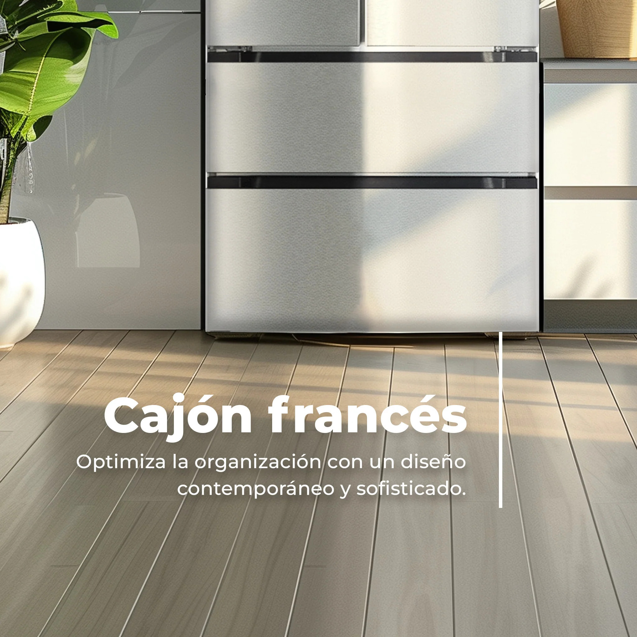 EVVO Frigorífico francés F80X Aqua, Inverter, Total No Frost, 323l + 183l, Dispensador de agua