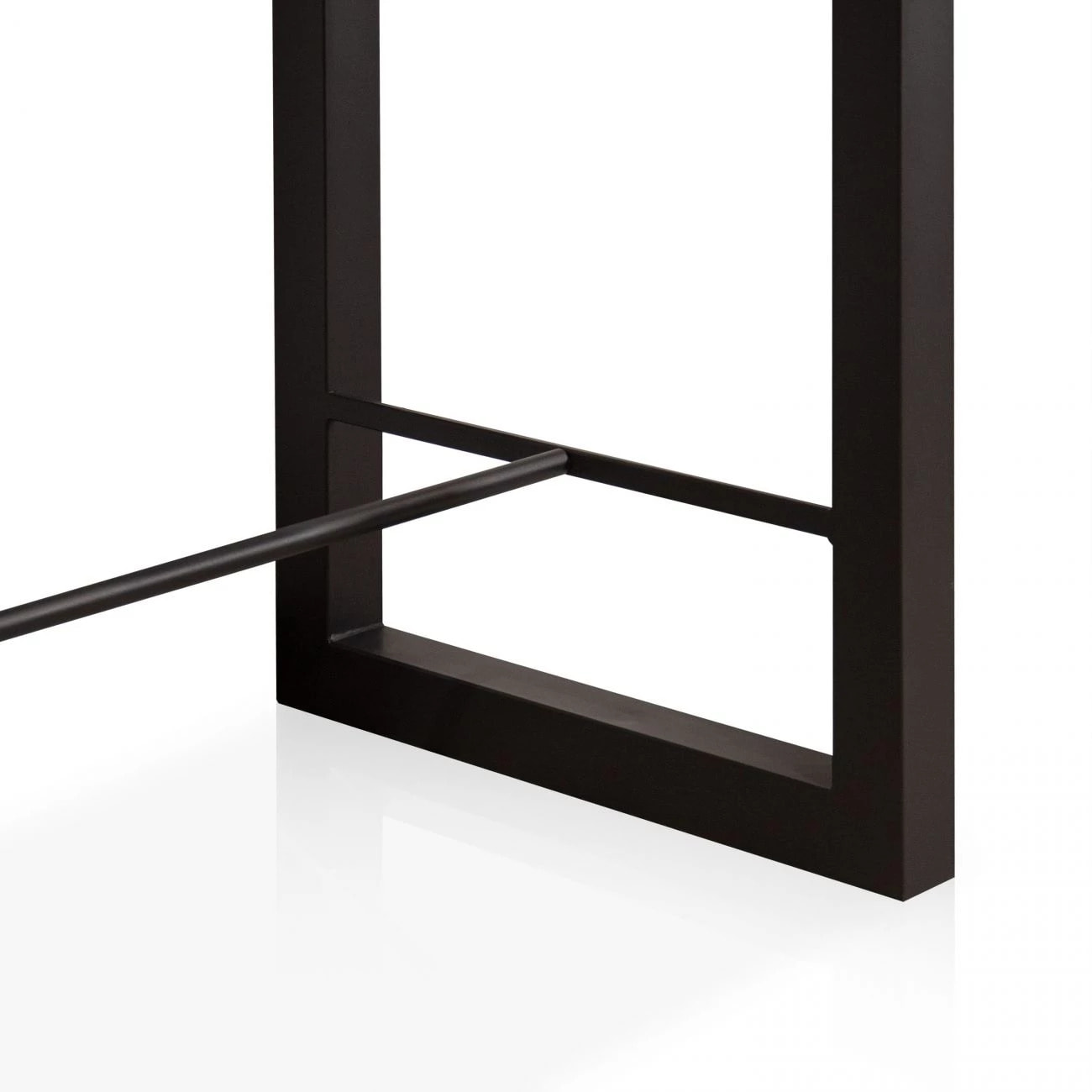 Mesa alta fija con patas metálicas en negro y roble boreal 120x100 cm Loft Roble boreal – Negro