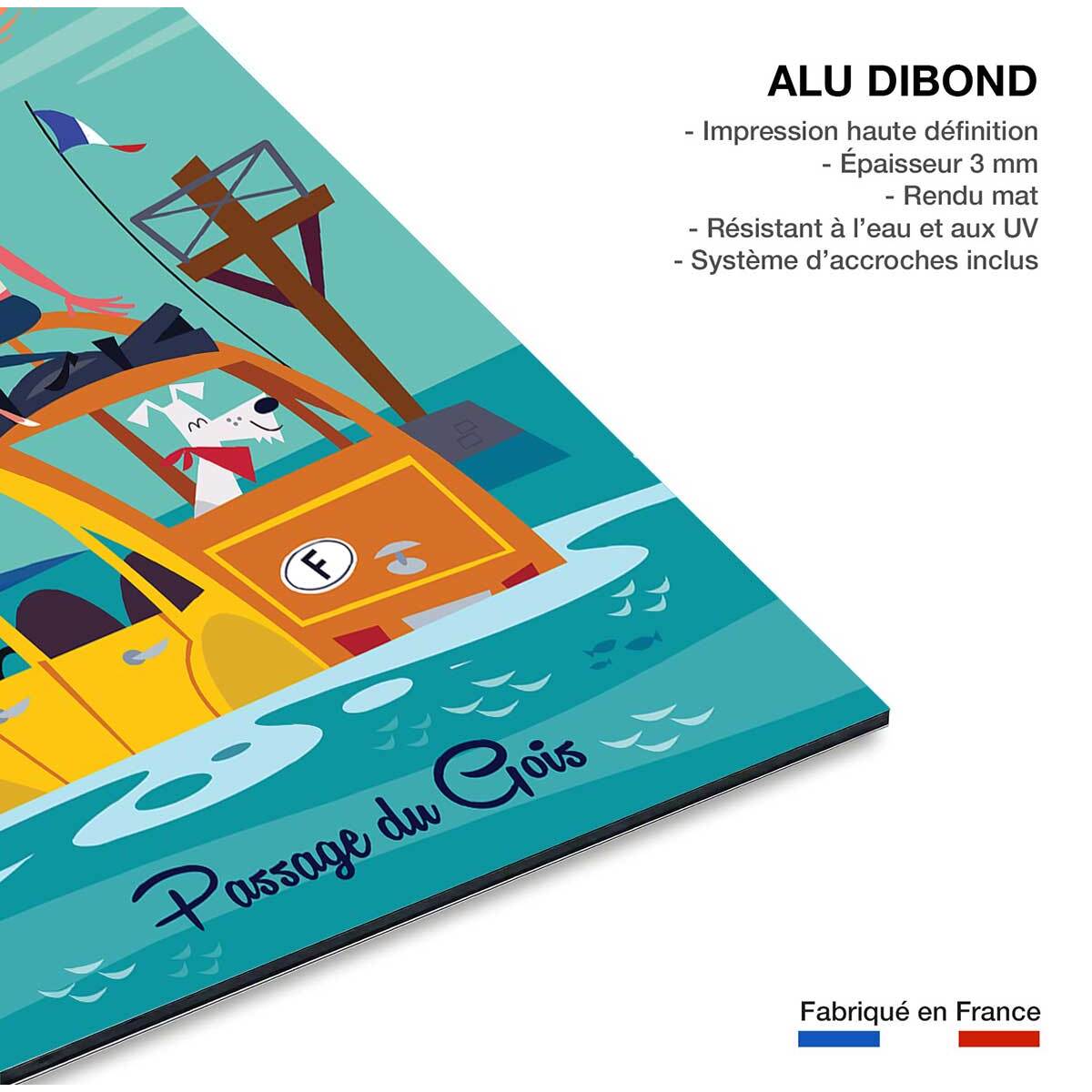 Tableau road trip à noirmoutier Tableau alu Dibond