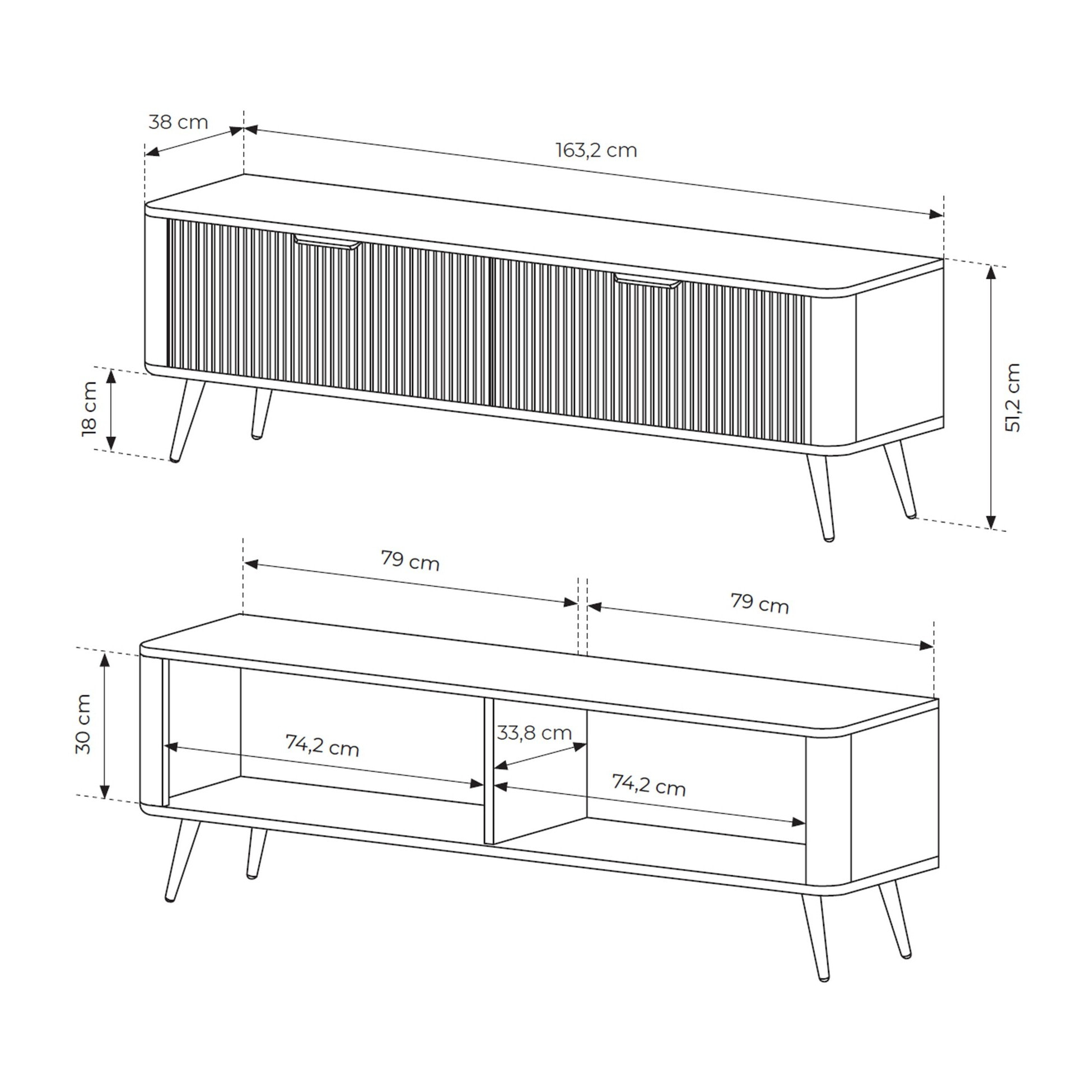 Tomasucci Meuble TV GRETHA BLACK