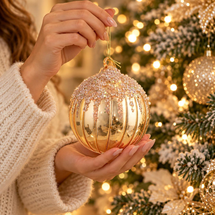 Sfera con cristalli - Pezzi 8 - ORO - Bianchi Dino SpA