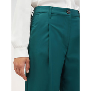 Motivi - Pantaloni palazzo con pieghe - Verde