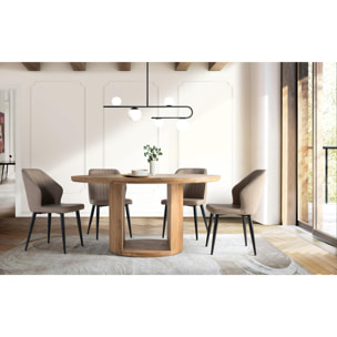 Mesas de Comedor de Madera de Mango 150 Cm Estilo Rústico Moderno
