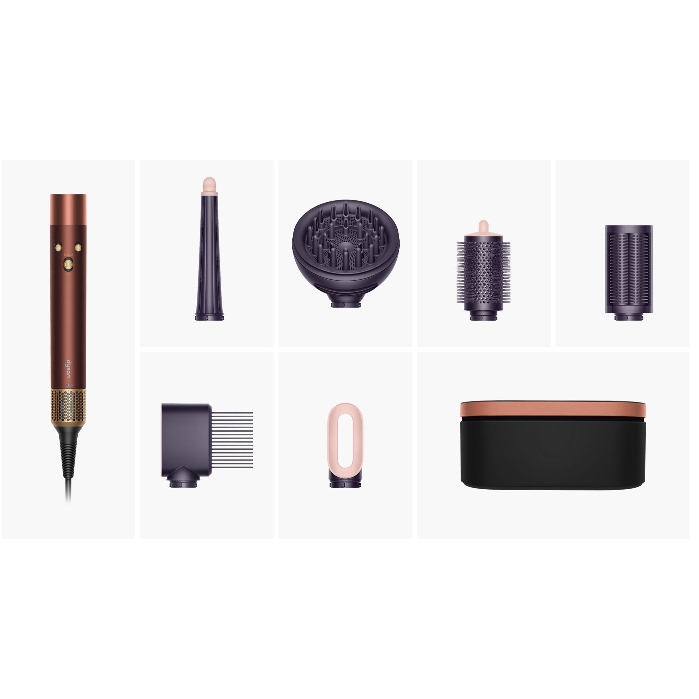Multi-styler Dyson Airwrap i.d.™ - cheveux bouclés à frisés (Prune/Cuivré)