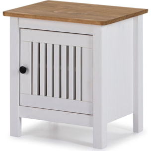 Table de chevet 1 porte en pin massif - FABIA