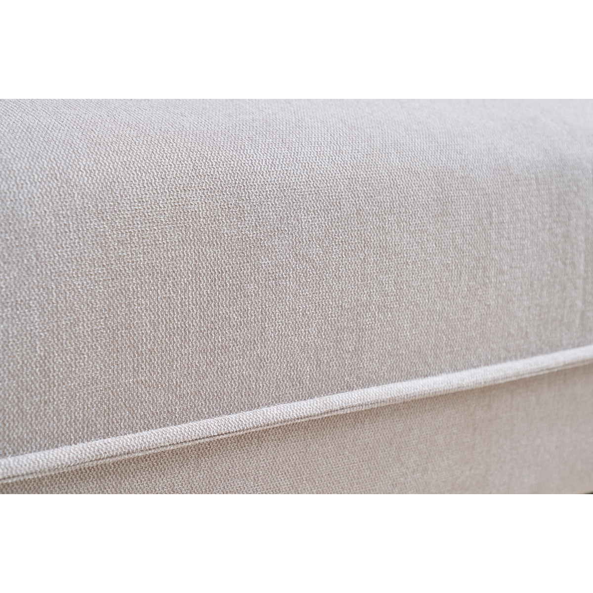 Canapé 3 places en tissu effet velours texturé beige PIO