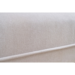 Canapé 3 places en tissu effet velours texturé beige PIO