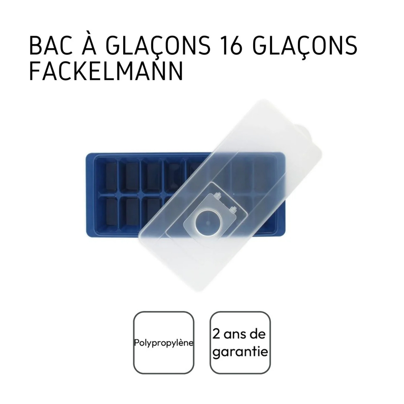 Bac à glaçons avec couvercle capacité de 16 glaçons Fackelmann Bar Concept