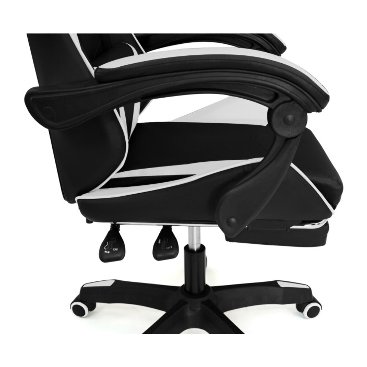 Fauteuil spécial gaming - Noir - Blanc