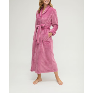 Bata mujer larga jacquard con cinturon
