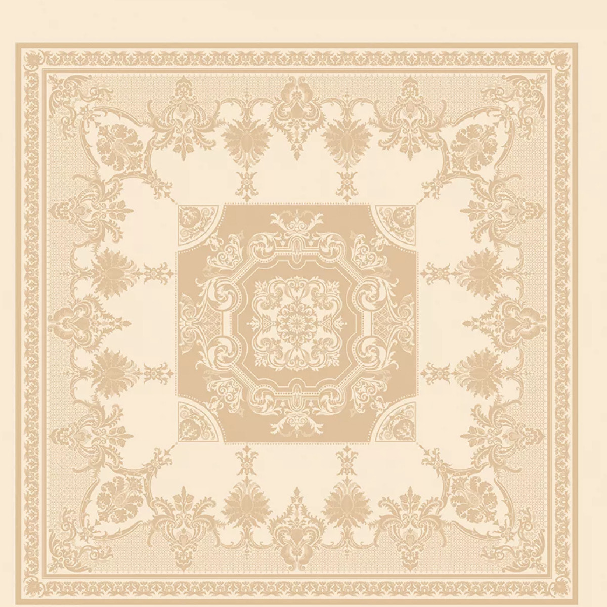 Nappe anti tache coton mélangé motif jacquard Eleonore dore