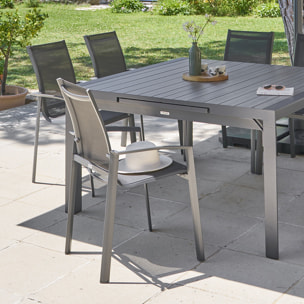 Fauteuil de jardin empilable Axant Anthracite & Graphite