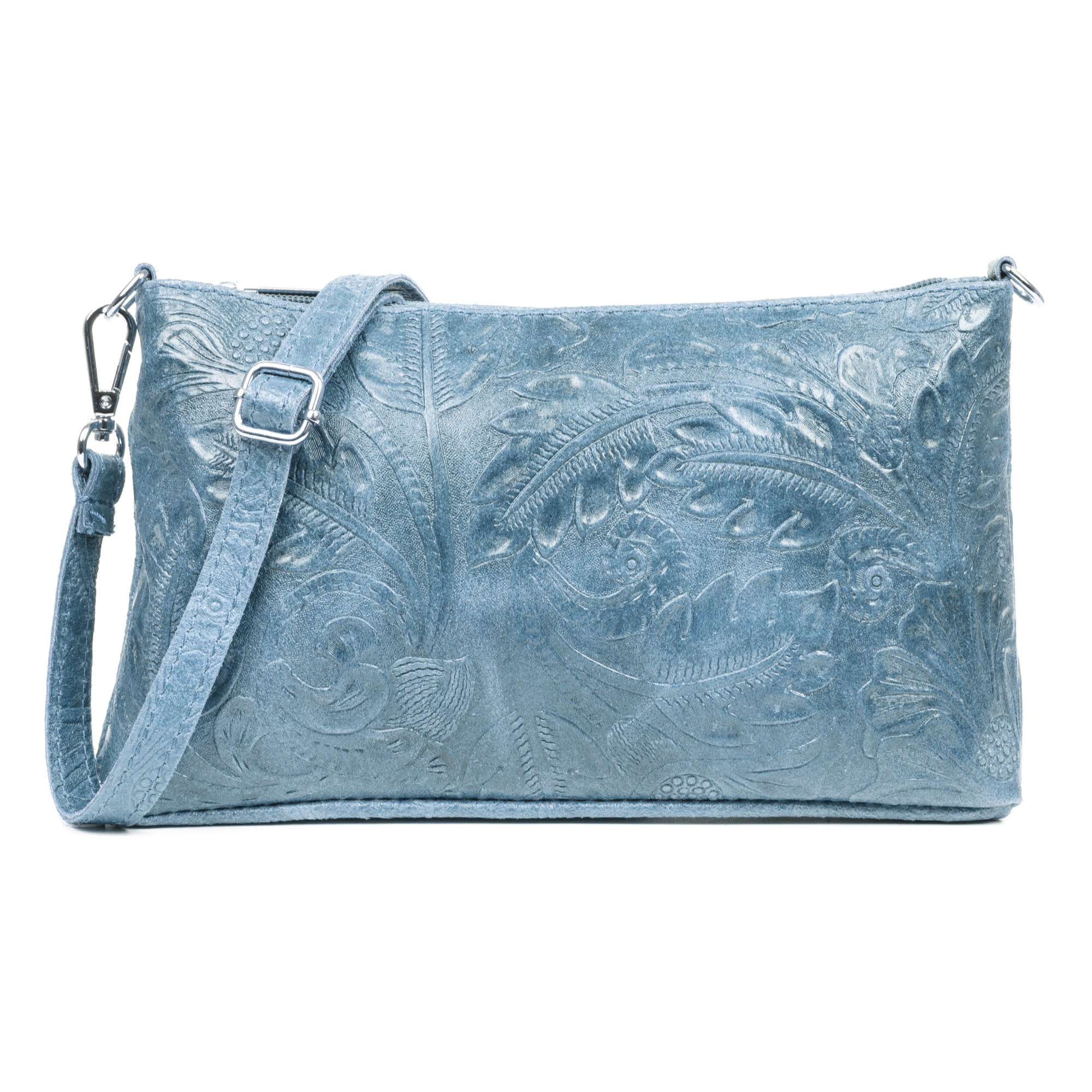 Martia Borsa a tracolla Donna.Pelle autentica Nabuk Inciso Arabesco