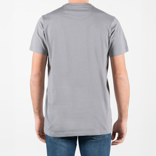 T-shirt in jersey con logo ricamato ton sul ton al lato cuore