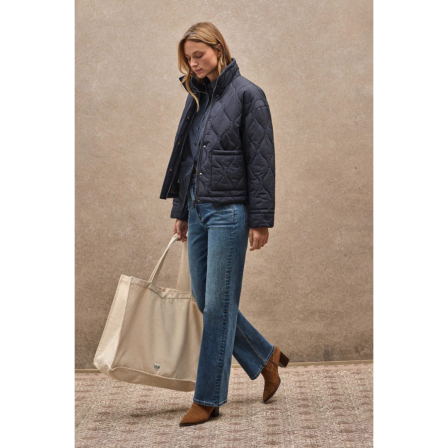 Giubbotto Gadea blu marino con logo Polo Club