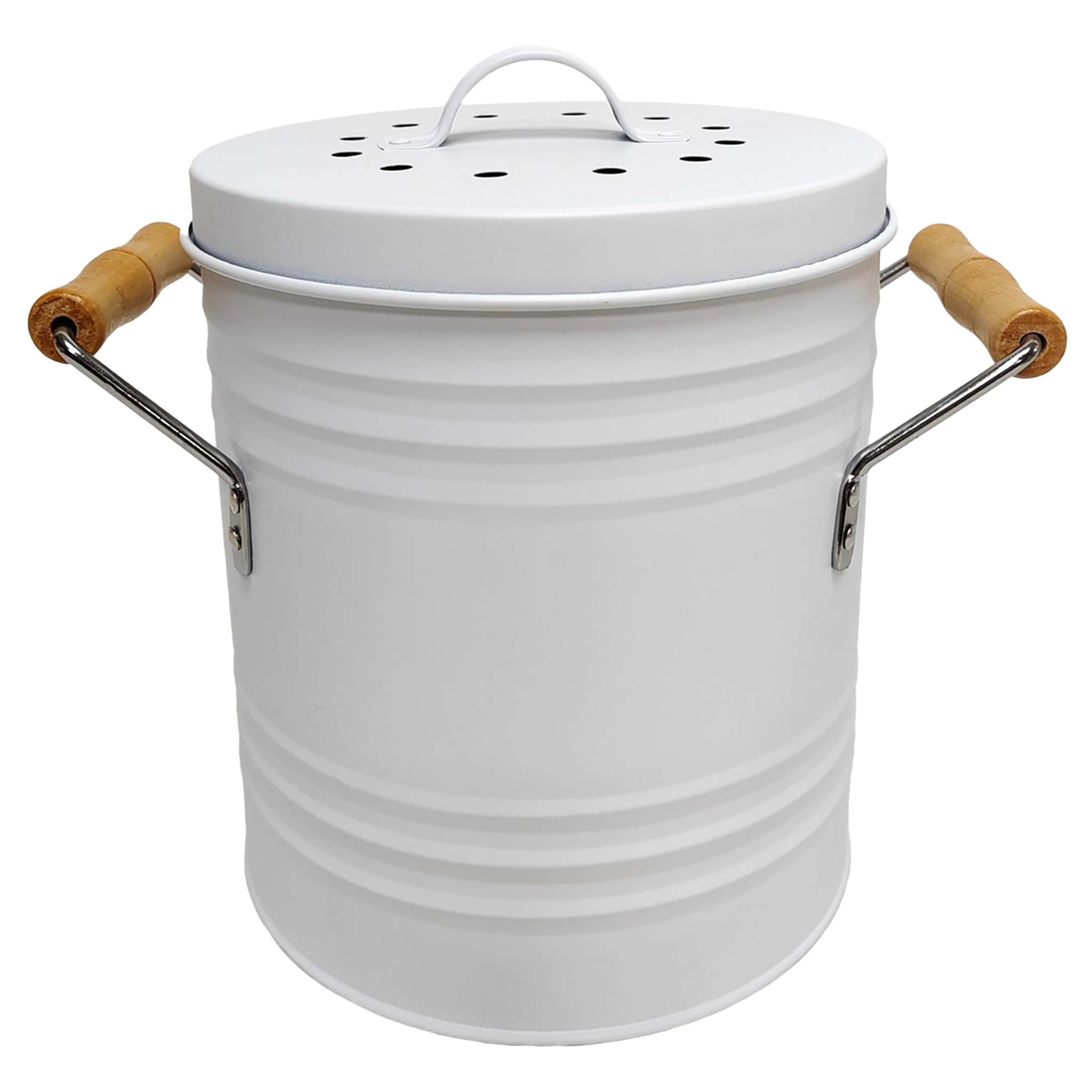 Poubelle A Compost Metal Couvercle Et Poignees