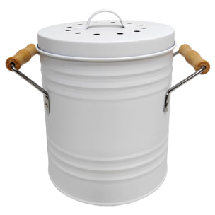 Poubelle A Compost Metal Couvercle Et Poignees