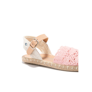 Conguitos - Sandali estivi in juta con zeppa per bambina comodi