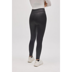 Leggings termici effetto pelle nera