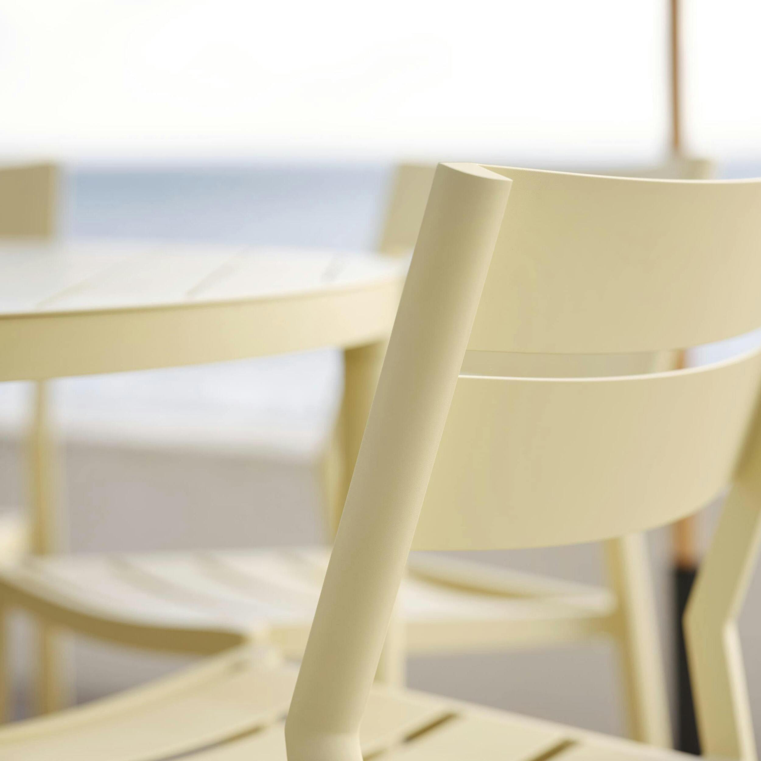 Chaise de jardin en aluminium jaune tendre (lot de 2) STOCKHOLM