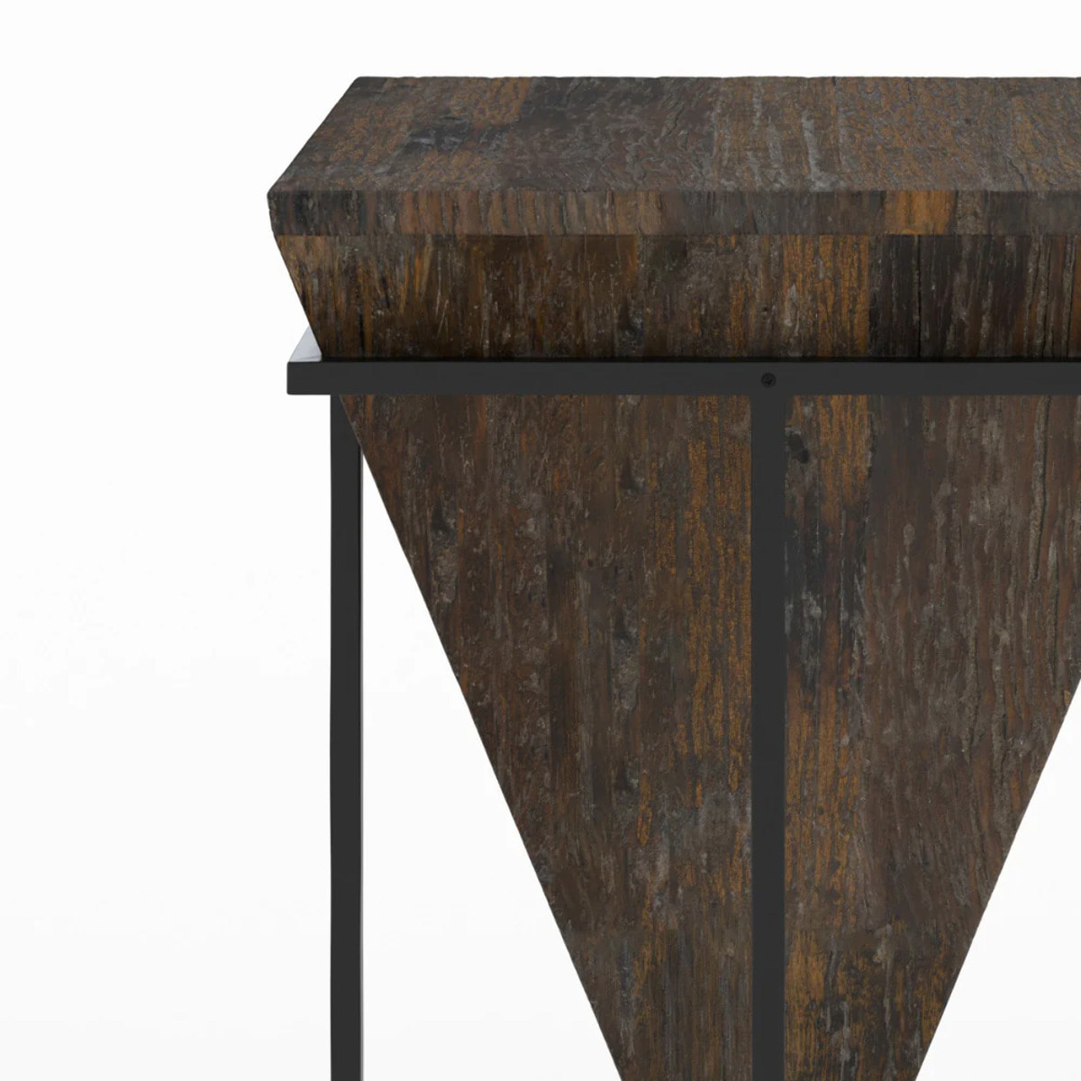 Grande table d'appoint en bois et métal - Shanghai