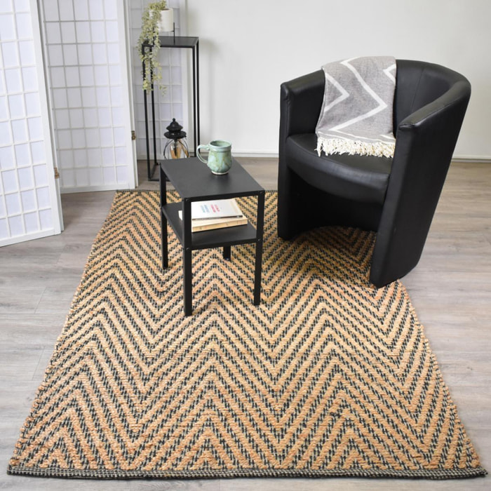 Tapis kilim tissé à la main en jute naturel