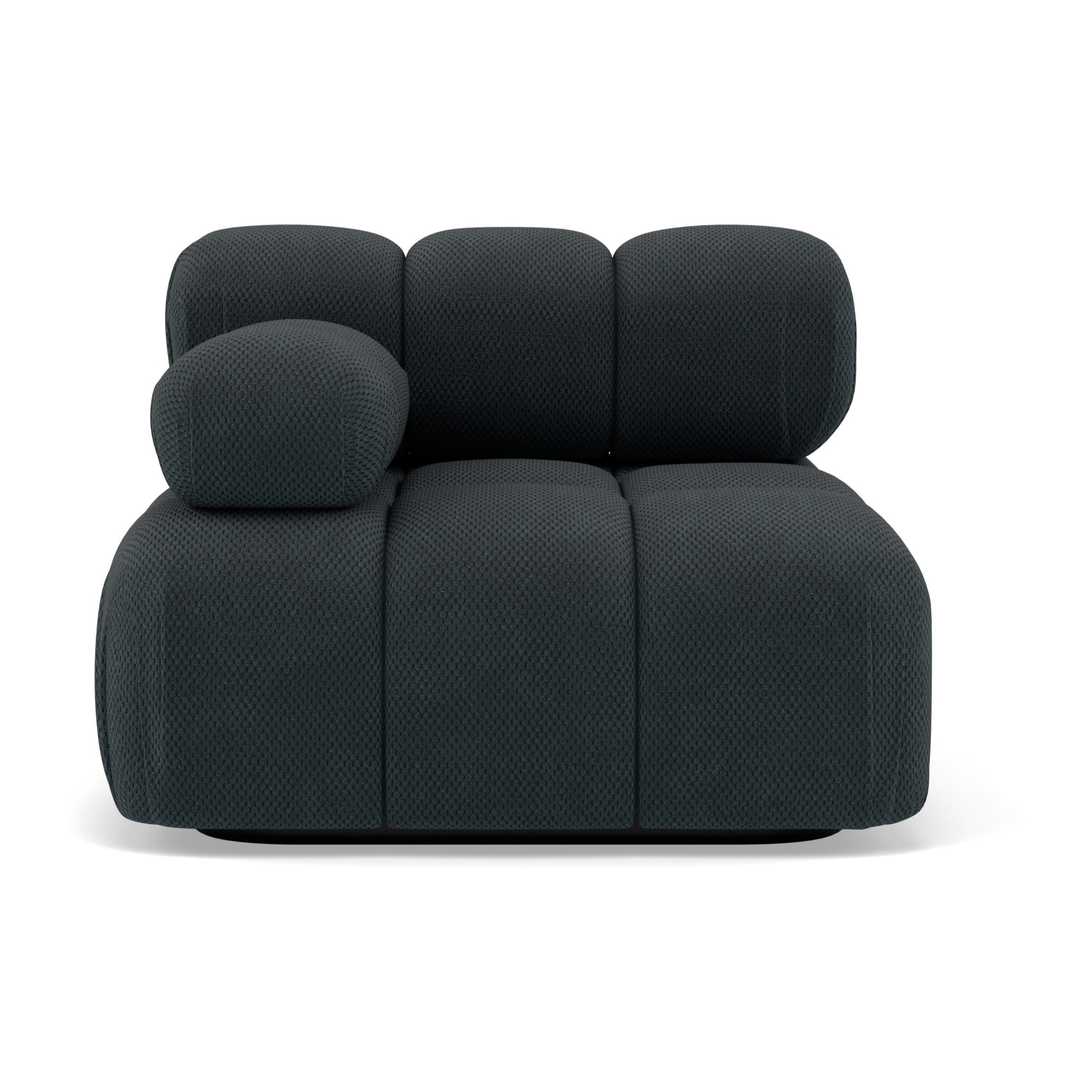 Ruby - module d'assise gauche en velours texturé - Noir
