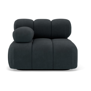 Ruby - module d'assise gauche en velours texturé - Noir