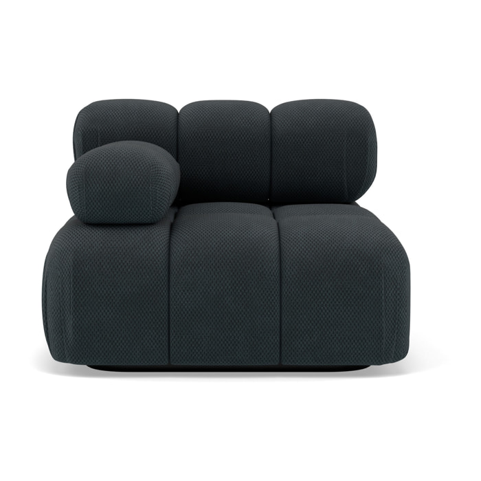 Ruby - module d'assise gauche en velours texturé - Noir
